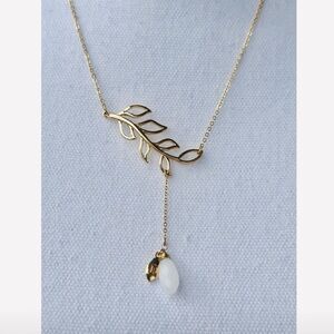 BANSRI Monogram Leaf Necklace
